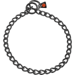 Collar Acero Inoxidable Negro HS Sprenger Eslabón Redondo Pequeño Torcido, 55cm/3mm